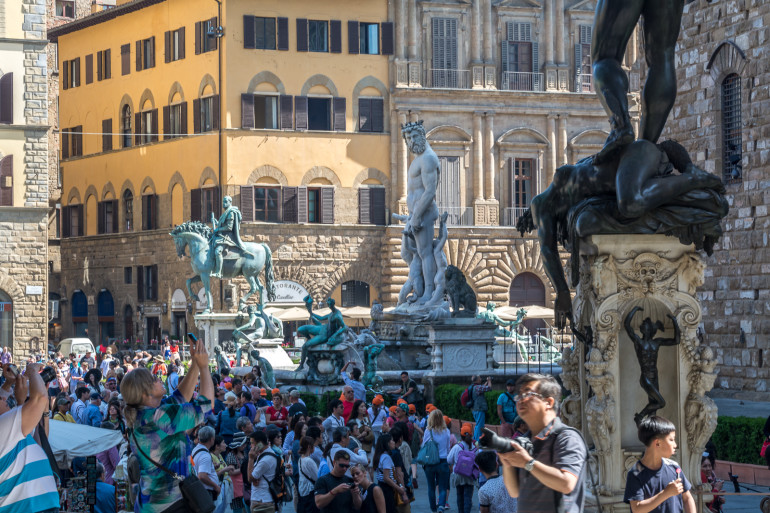 Firenze kunst og turister